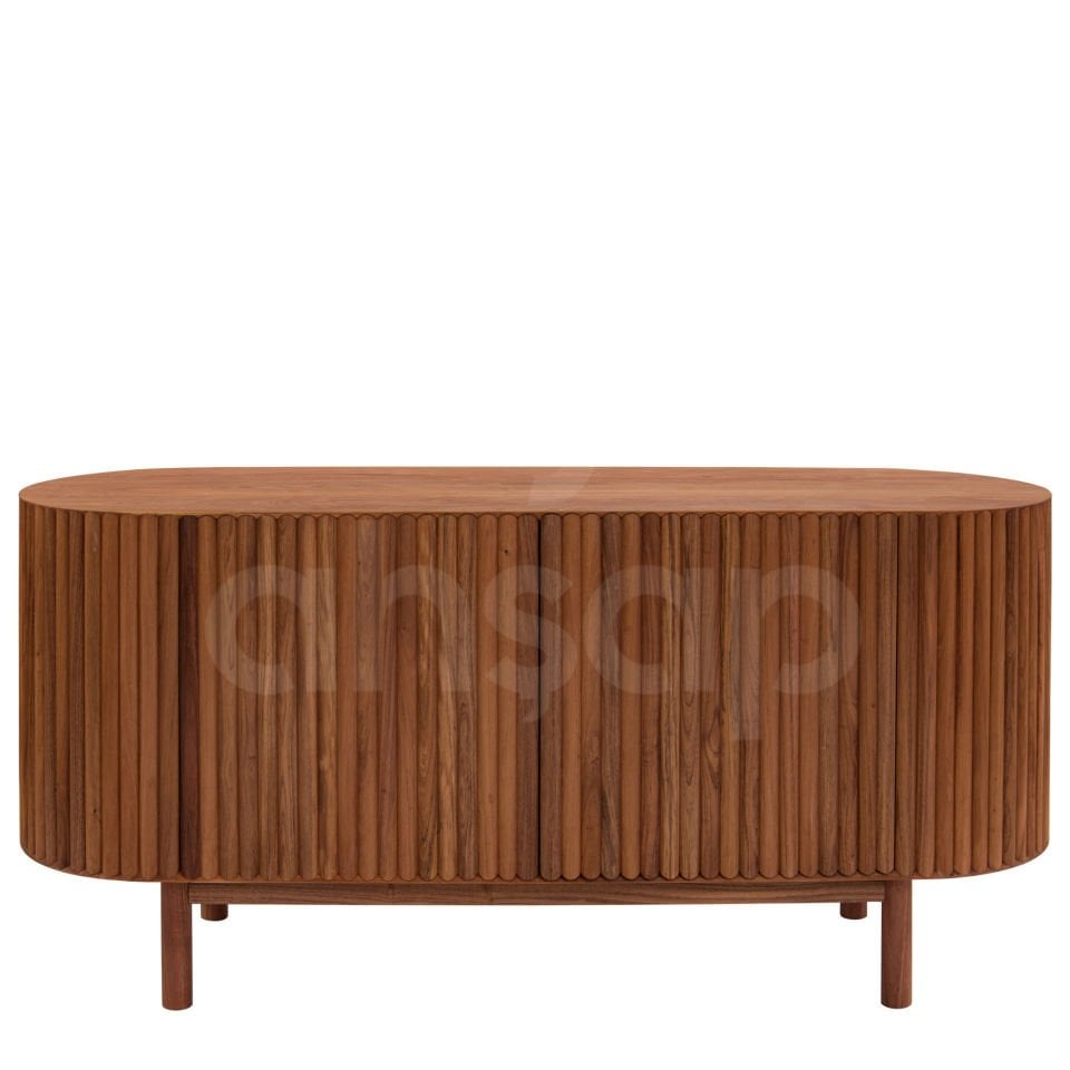 Roys Ahşap Toscana Açık Ceviz 140 Cm 2 Kapaklı Çıtalı Masif Konsol