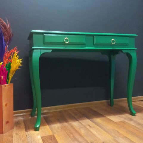 Roys Ahşap 100 Cm Koyu Yeşil Çekmeceli Dresuar