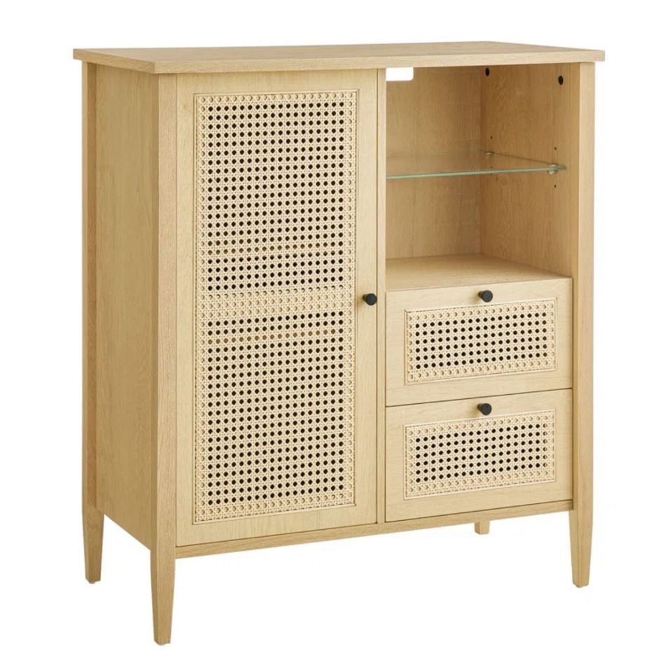 Roys Ahşap Hasırlı Dolap